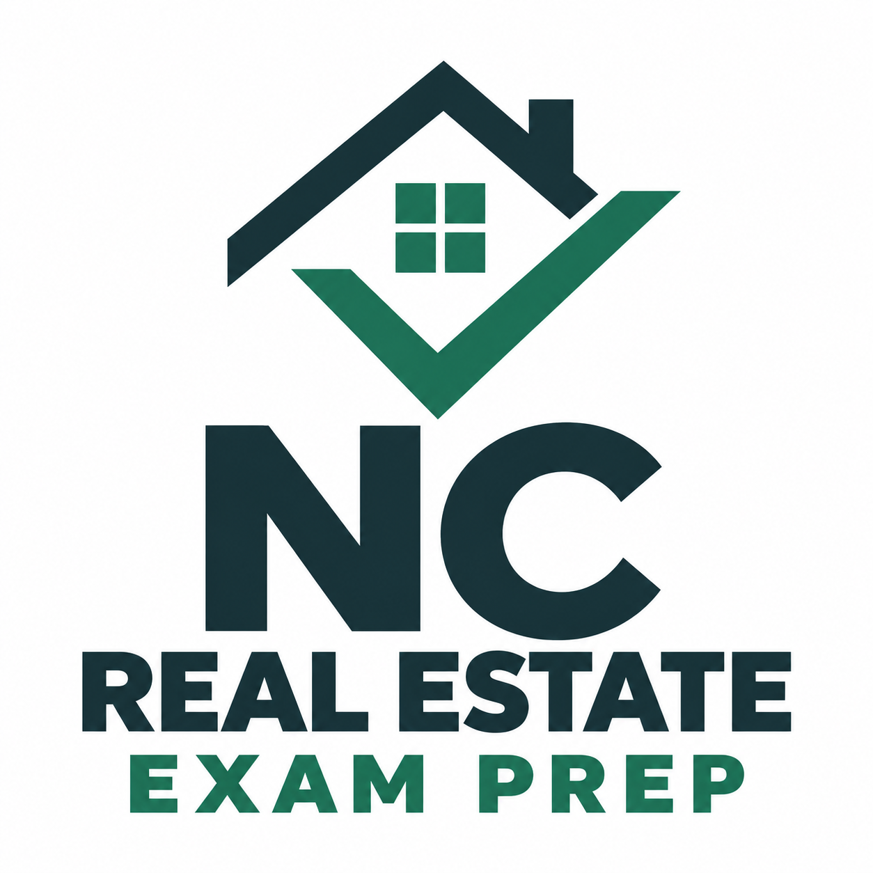 NC Real Estate Exam Prep home and checkmark logo